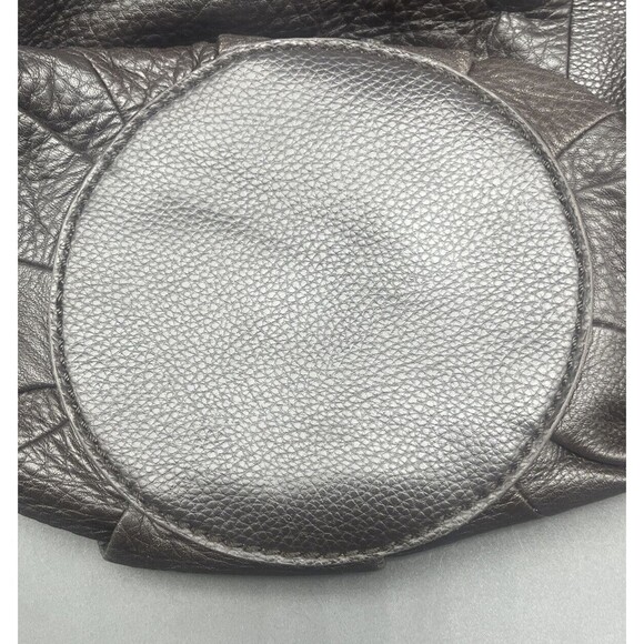 THE SAK  Brown Leather Purse W/ Woven Handle - Picture 6 of 7